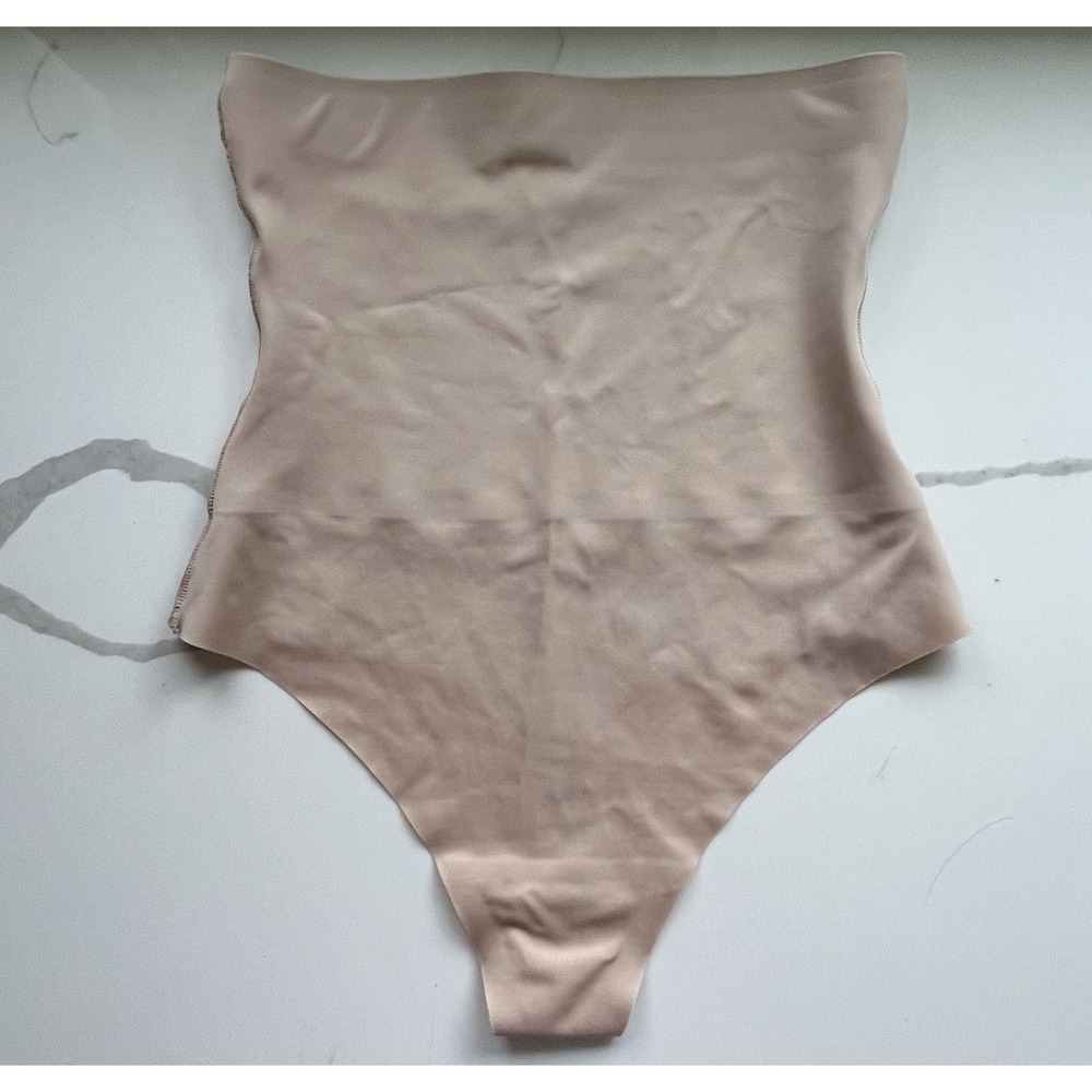 Youmita Beige Nude Thong High Waist Shapewear Medium